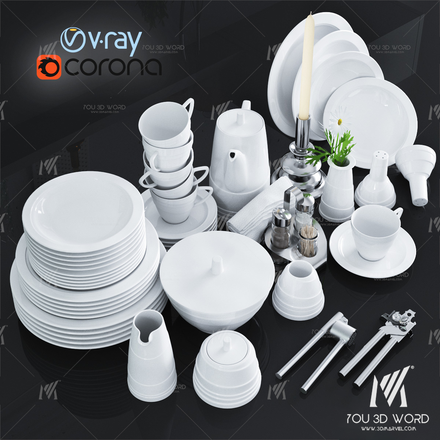 Ware and accessories for kitchen, restaurant